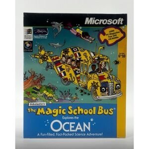 NEW Vintage Mac OS Magic School Bus Ocean CD-Rom Microsoft Rare‎